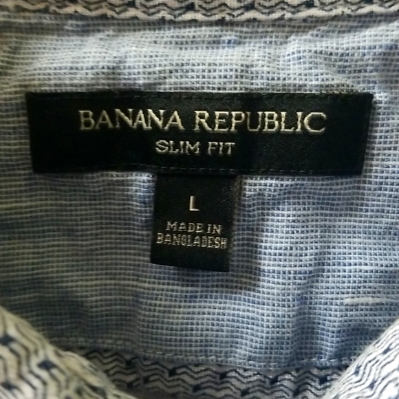 Banana republic, Size - L, Color - Blue with silver pattern - Picture 3 of 6